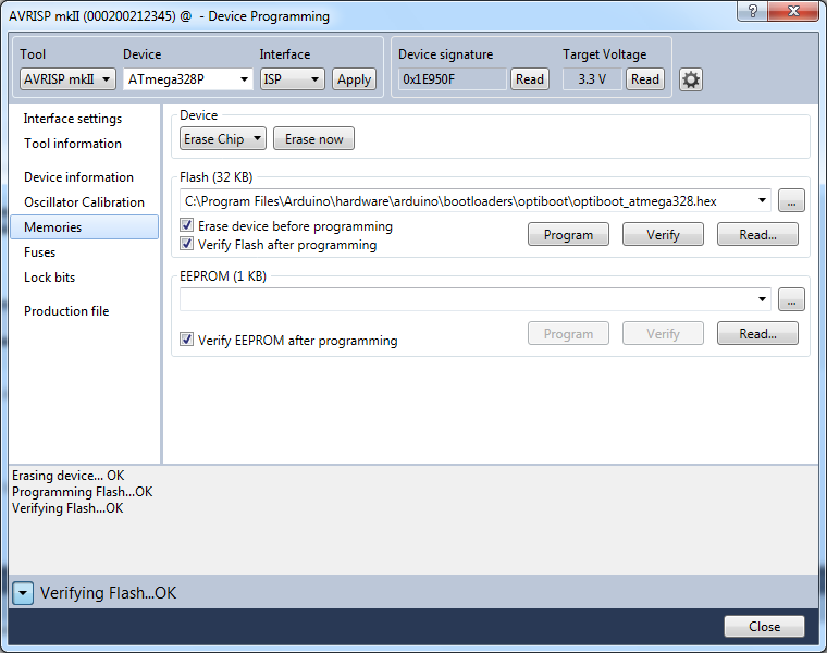 Atmel Studio Programing ATMEGA16U2 Arduino